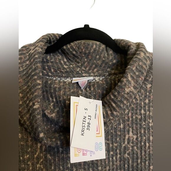 LuLaRoe Womens Small Kristen Cowl Neck Pullover Raw Edge Hem Lightweight Sweater - Picture 3 of 16